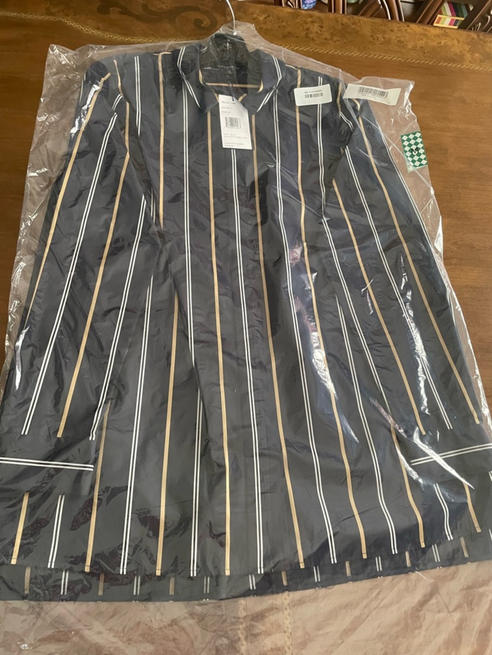 Lafayette 148 New York Striped Button-Down Shirt
